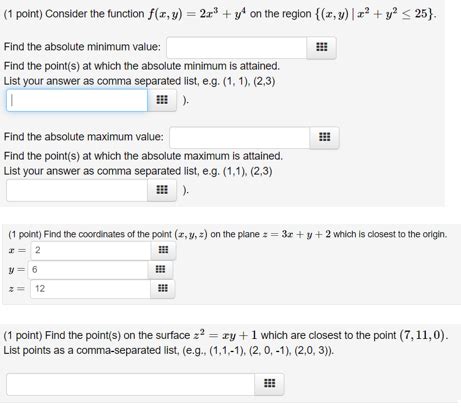 Solved Point Consider The Function F X Y R Y On Chegg