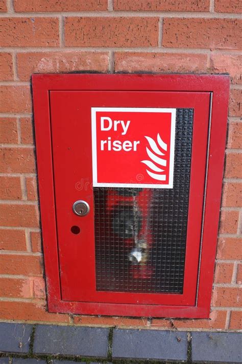 Dry Riser Sign With Equipment In Metal Box Stock Photo Image Of Alert