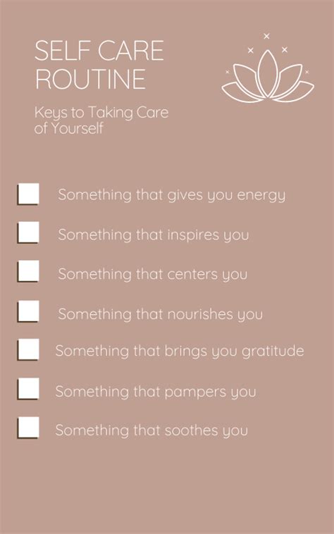 Self-Care Routine Checklist - Barely Keeping It Together