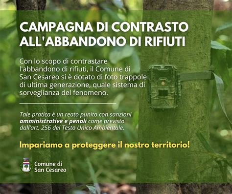 San Cesareo Campagna Di Contrasto All Abbandono Di Rifiuti