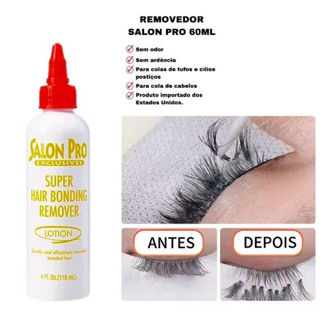 Kit Removedor Cola Profissional Salon Pro Para Extens O De Cilios