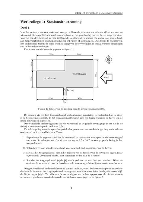 Werkcollege 1 CTB2410 Werkcollege 1 Stationaire Stroming Werkcollege