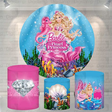 Kit Painel Trio De Cilindros Sublimados Barbie Kit