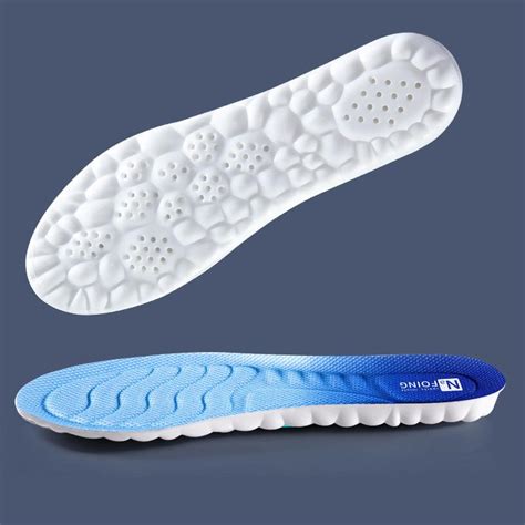 Cheap New Sports Insoles For Shoes Sports Insole Latex Sport Pu Sole Soft Breathable Shock