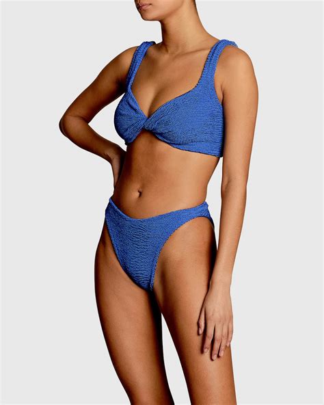 Hunza G Juno Crinkled Two Piece Bikini Set Neiman Marcus