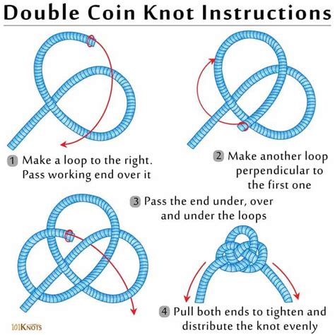 tie  double coin knot tips quick easy step  step