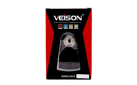 Замок на диск мотоцикла с сигнализацией Veison DX-18 Black