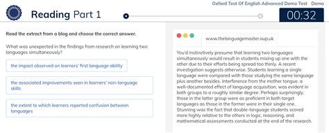 Oxford Test Of English Advanced C Partes Estructura Del Examen