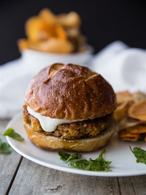 Curried Carrot Chickpea Chia Burgers Veggie And The Beast