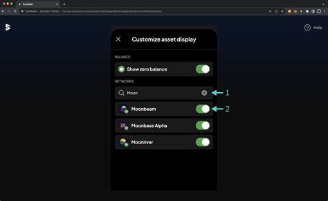 How To Connect SubWallet To Moonbeam Moonbeam Docs