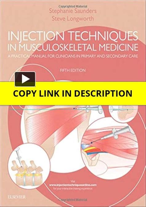 Ppt Pdf Injection Techniques In Musculoskeletal Medicine A Practical