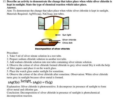 Describe An Activity To Demonstrate The Change That Takes Place When Whit