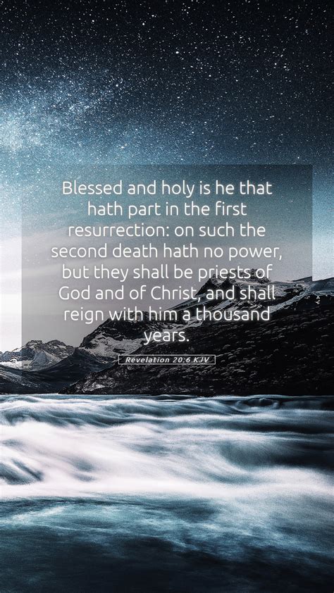 Revelation 20 6 KJV Mobile Phone Wallpaper Blessed And Holy Is He