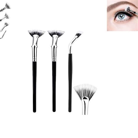 Folding Angle Scalloped Lash Brush 2024 New Eyebrow Brush Eyelash Comb Mascara Fan Brush