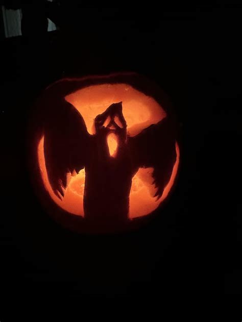 Ghostface on small pumpkin : r/PumpkinStencils