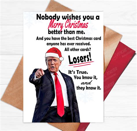 Trump Christmas Card, Funny Donald Trump Card, Republican Christmas ...