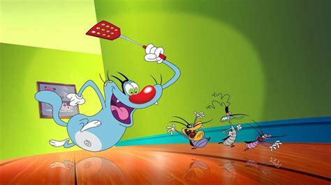 Download Fly Swatter Oggy And The Cockroaches Wallpaper | Wallpapers.com