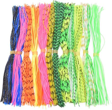 Simmpu 800 Strands Jupe de Pêche pour Leurres Jupes en Silicone