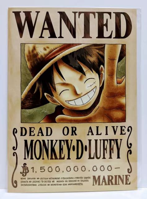 ONE PIECE WANTED Poster Luffy Latest News Official Mugiwara Store