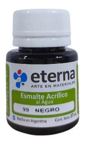 Esmalte Acrilico Al Agua Eterna 99 Negro En La Plata