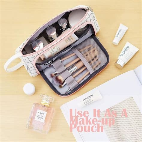 Rose Blanc Trousse Crayons Kawaii Portable De Grande Capacit En