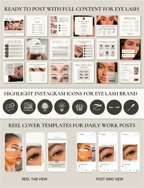 Lash Tech Posts Lash Tech Instagram Canva Templates Payhip Lashes