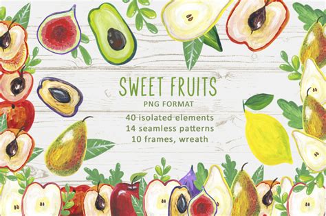 Watercolor Sweet Fruits By By Anna Sokol Thehungryjpeg