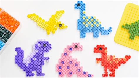 Cute Dino Perler Bead Keychains Easy Perler Beads Ideas,, 46% OFF