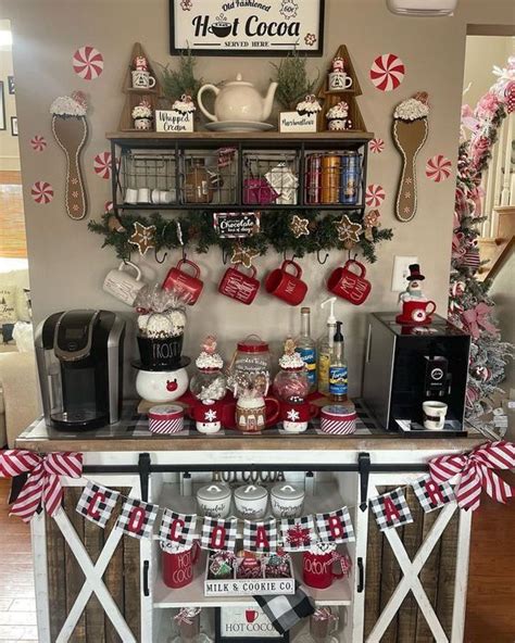 Cute DIY Hot Chocolate Station Christmas Hot Chocolate Bar Hot Cocoa