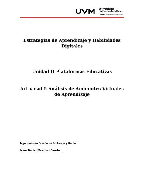 A5 JDMS 010169857 ACTIVIDAD 5 Estrategias De Aprendizaje Y