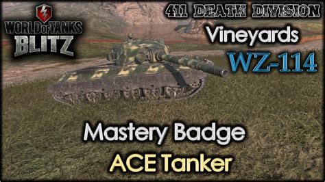 World Of Tanks Blitz Vineyards Wz Mastery Badge Ace Tanker