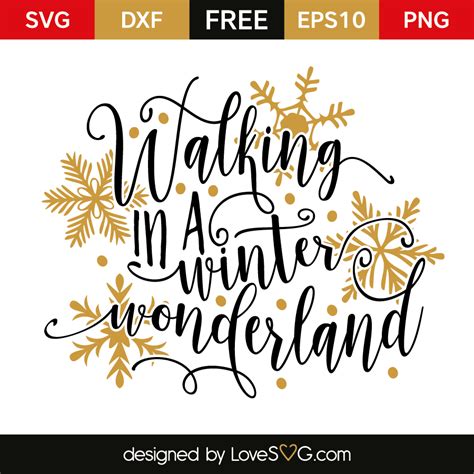 Free Walking In A Winter Wonderland Svg File Free Svg Files A