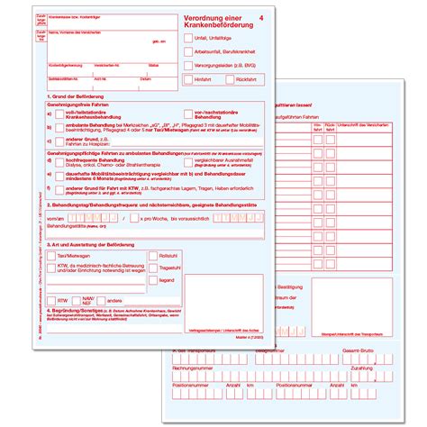 Muster 4 Krankenbefoerderung