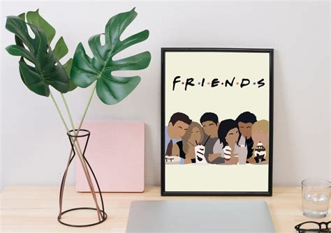 Friends Tv Show Poster Digital Printable Wall Art Print Etsy