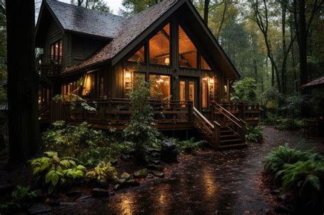 Premium Photo | Exterior decoration cabin in the wood inspiration ideas