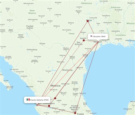 All Flight Routes From Houston To Puerto Vallarta Iah To Pvr Flight