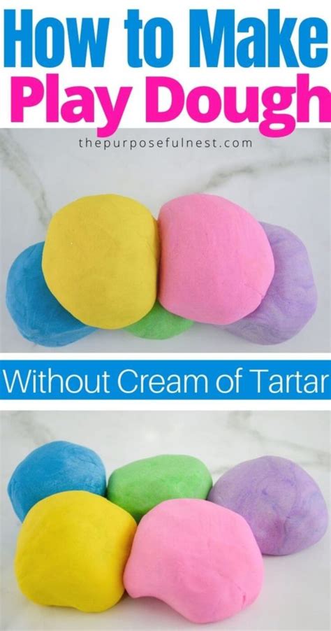 Playdough Recipe No Cook Without Cream Tartar | Dandk Organizer