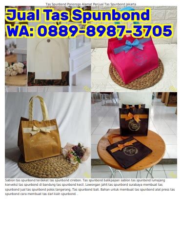 Wa Tas Spunbond Kudus Model Tas Spunbond Terbaru