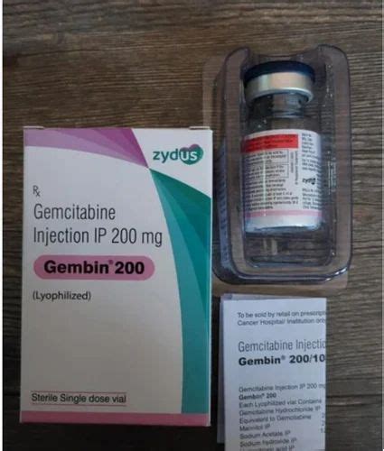 Gemcitabine Hydrochloride 200 Mg At 300 Vial Gemcite Injection In