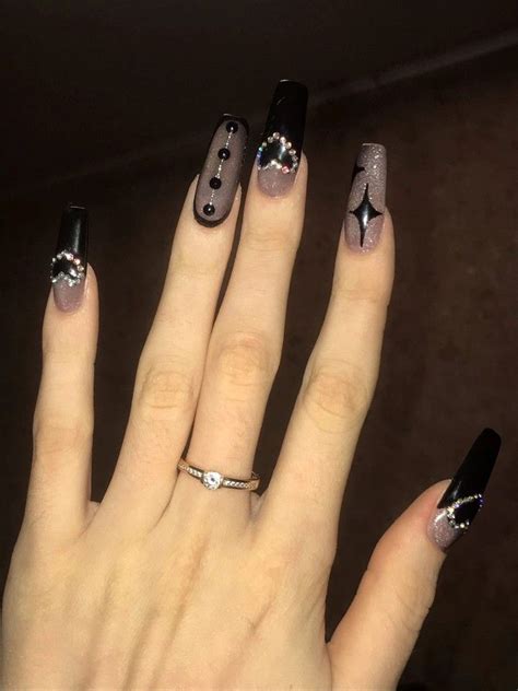 Edgy Nails Grunge Nails Funky Nails Swag Nails French Acrylic Nails