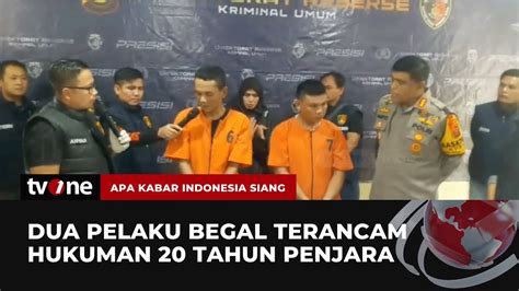 Dua Pelaku Begal Sadis Di Palembang Ditangkap Akis Tvone Youtube