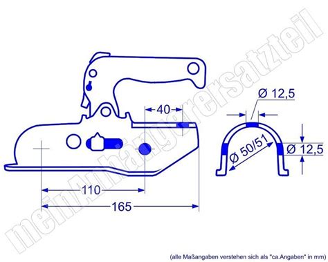 Albe Berndes Zugkugelkupplung Kugelkupplung Zugrohr Mm Mm Em R