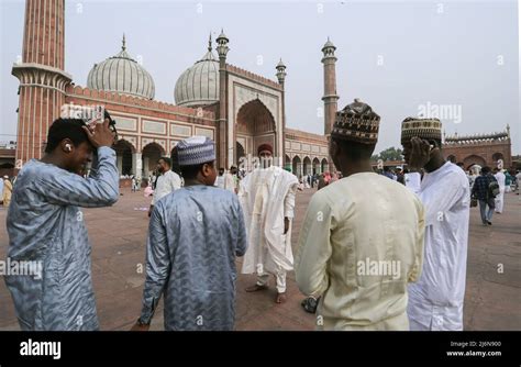 Muslim Men Pose For Photographs After Offering Eid Al Fitr Special