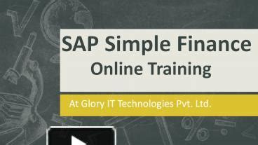 Ppt Sap S Simple Finance Online Training Glory It Technologies Pvt