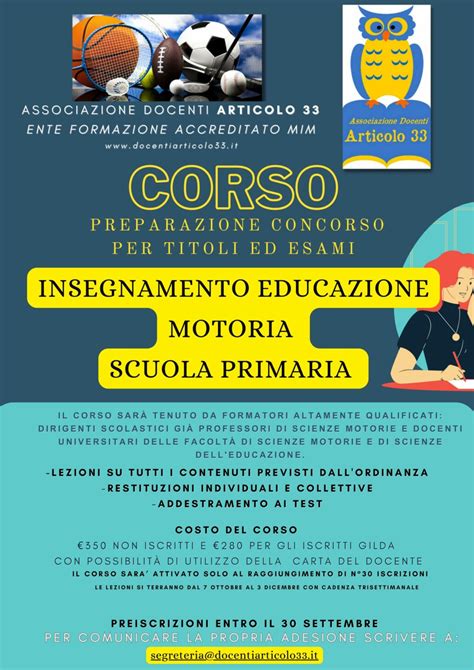 Preparazione Concorso Per Titoli Ed Esami Insegnamento Educazione