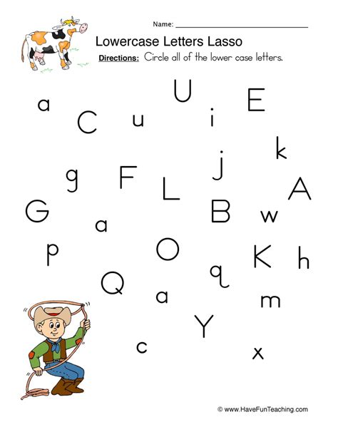 Lowercase Letters Circling Worksheet Have Fun Teaching