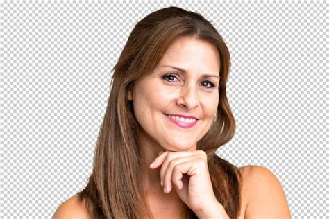 Premium Psd Middle Age Woman Over Isolated Background Portrait