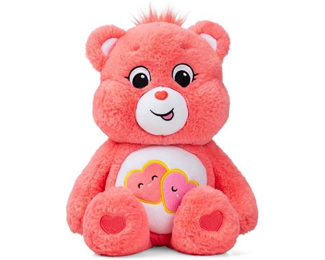 Большой плюшевый мишка Care Bears Love-A-Lot коралловый 35 см