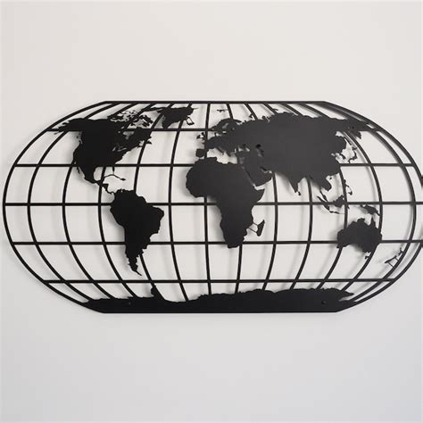 Metal World Map - Etsy