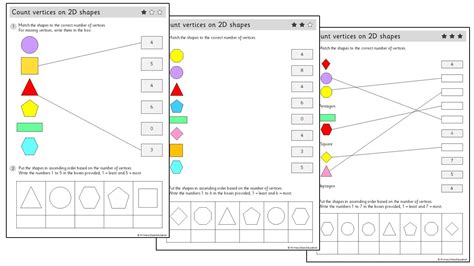 Year 2 Properties Of 2d Shapes Differentiated Worksheet Twinkl Dac